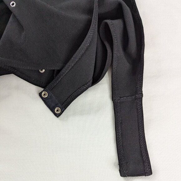 VTG Cache Black Silver Grommet Bodysuit Whimsygoth - Picture 7 of 7